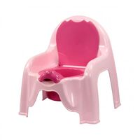 Горшок детский кресло пластик б/рисунка розовый М1528 Альтернатива