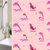 Штора для ванной 180*180см полиэтилен с рисунком дельфины розовый