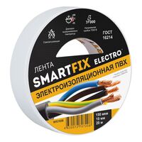 Изолента ПВХ белая 19мм*20м 150мкм SmartFix Electro