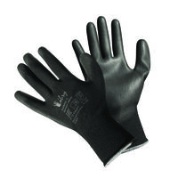 Перчатки полиэстеровые с полиуретановым покрытием L черные для точных работ Libry