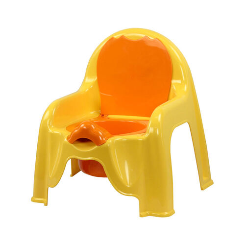Горшок детский кресло пластик без рисунка светло-желтый  М1328 Альтернатива