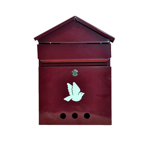 Ящик почтовый с китайским замком цвет вишня Голубь