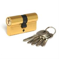 Цилиндровый механизм LL-60-G тонкий золото ключ/ключ Avers