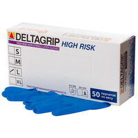 Перчатки латексные Deltagrip High Risk M /25/