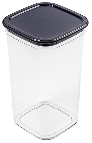 Контейнер пластик для сыпучих продуктов Смарт чернильно-серый 1,3л Мартика
