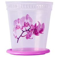 Горшок для цветов пластик орхидея 1,0л с поддоном прозрачный г.Пятигорск