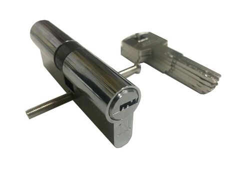 Цилиндровый мех. 70 мм (35х35) СР ключ /ключ хром перфо INSPECTOR