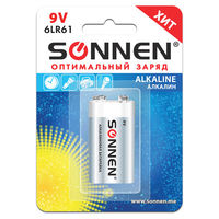 Батарейка Sonnen Alkaline алкалиновая крона в блистере 6LR61 /1шт/