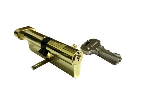 Цилиндровый механизм Z-302-B-90 PB золото ключ/вертушка S-Locked /10
