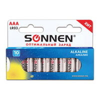 Батарейка Sonnen Alkaline алкалиновая мизинчиковая в коробке AAA/LR03 /10шт/