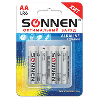 Батарейка Sonnen Alkaline алкалиновая пальчиковая в блистере AA/LR06 /4шт/