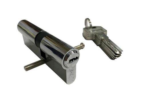 Цилиндровый механизм Z-400-80 35/45 CP хром перфо ключ/ключ S-Locked /12