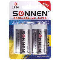 Батарейка Sonnen Alkaline алкалиновая бочонок D/LR20 /2шт/