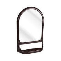 Зеркало для ванной комнаты с полкой цвет темно-коричневый М4517 Альтернатива /5/