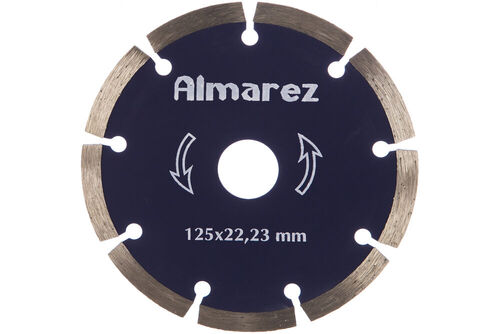 Диск отрезной алмазный 125*22,2 сухая резка кирпич/блок Almarez