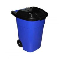 Контейнер для мусора пластик 65л на колесах синий М4664 Альтернатива