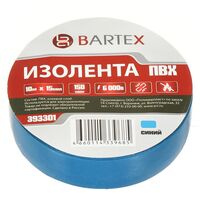 Изолента ПВХ синяя 15мм*10м 150мкн Bartex