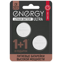 Батарейка Energy Ultra литиевая в блистере CR2032 /2шт/