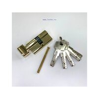 Цилиндровый мех. ZN M70 ZC G (35T*35) золото ключ/вертушка VETTORE