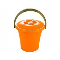Ведро пластик  7л с крышкой Соло перламутровое оранжевое С632КОРЖ Мартика